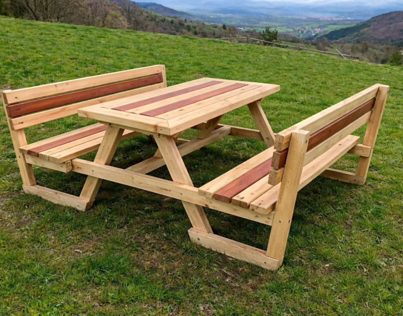 Yaslanmalı Piknik Masası
